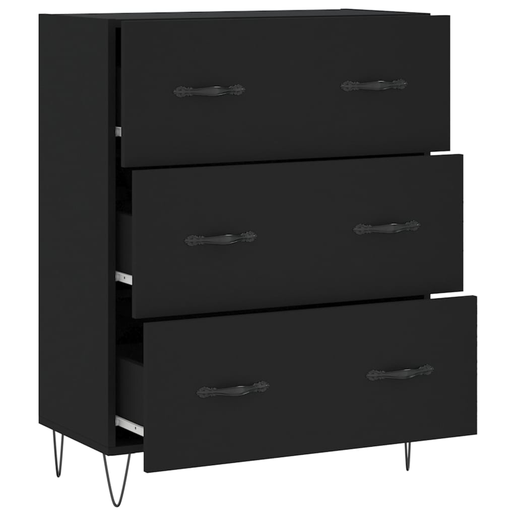 Sideboard Schwarz 69,5x34x90 cm Holzwerkstoff - Pazzar.ch