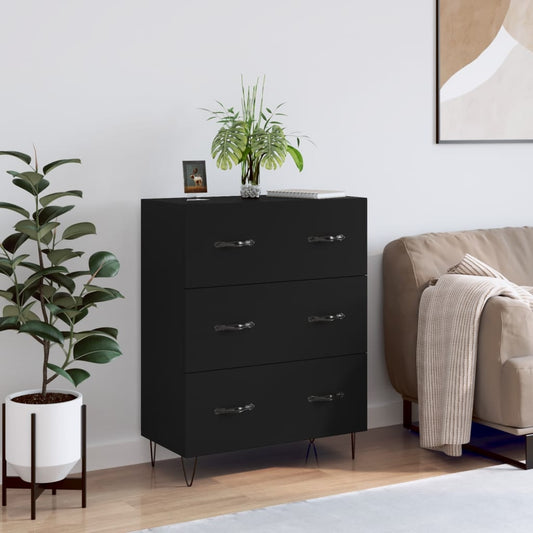 Sideboard Schwarz 69,5x34x90 cm Holzwerkstoff - Pazzar.ch