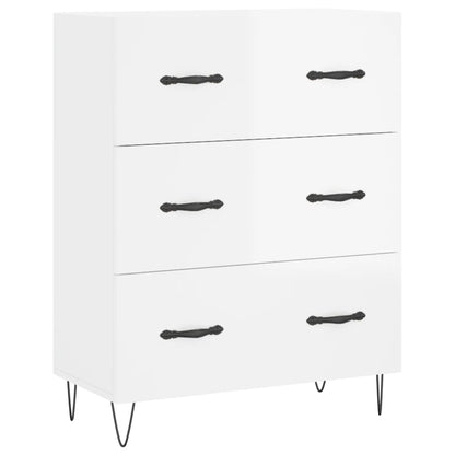 Sideboard Hochglanz-Weiß 69,5x34x90 cm Holzwerkstoff - Pazzar.ch