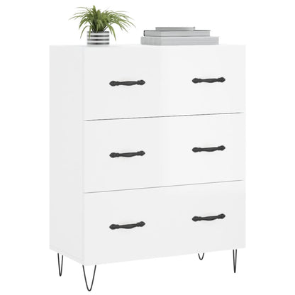 Sideboard Hochglanz-Weiß 69,5x34x90 cm Holzwerkstoff - Pazzar.ch