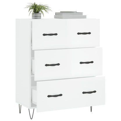 Sideboard Hochglanz-Weiß 69,5x34x90 cm Holzwerkstoff - Pazzar.ch