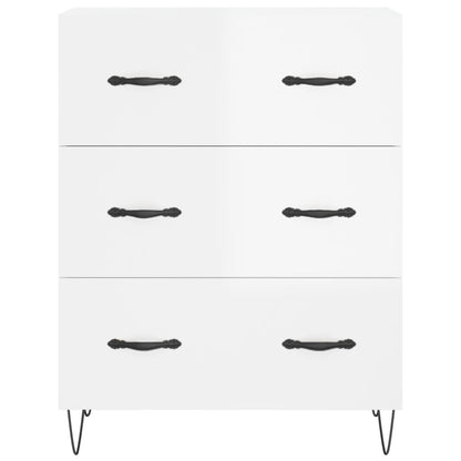 Sideboard Hochglanz-Weiß 69,5x34x90 cm Holzwerkstoff - Pazzar.ch