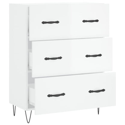 Sideboard Hochglanz-Weiß 69,5x34x90 cm Holzwerkstoff - Pazzar.ch