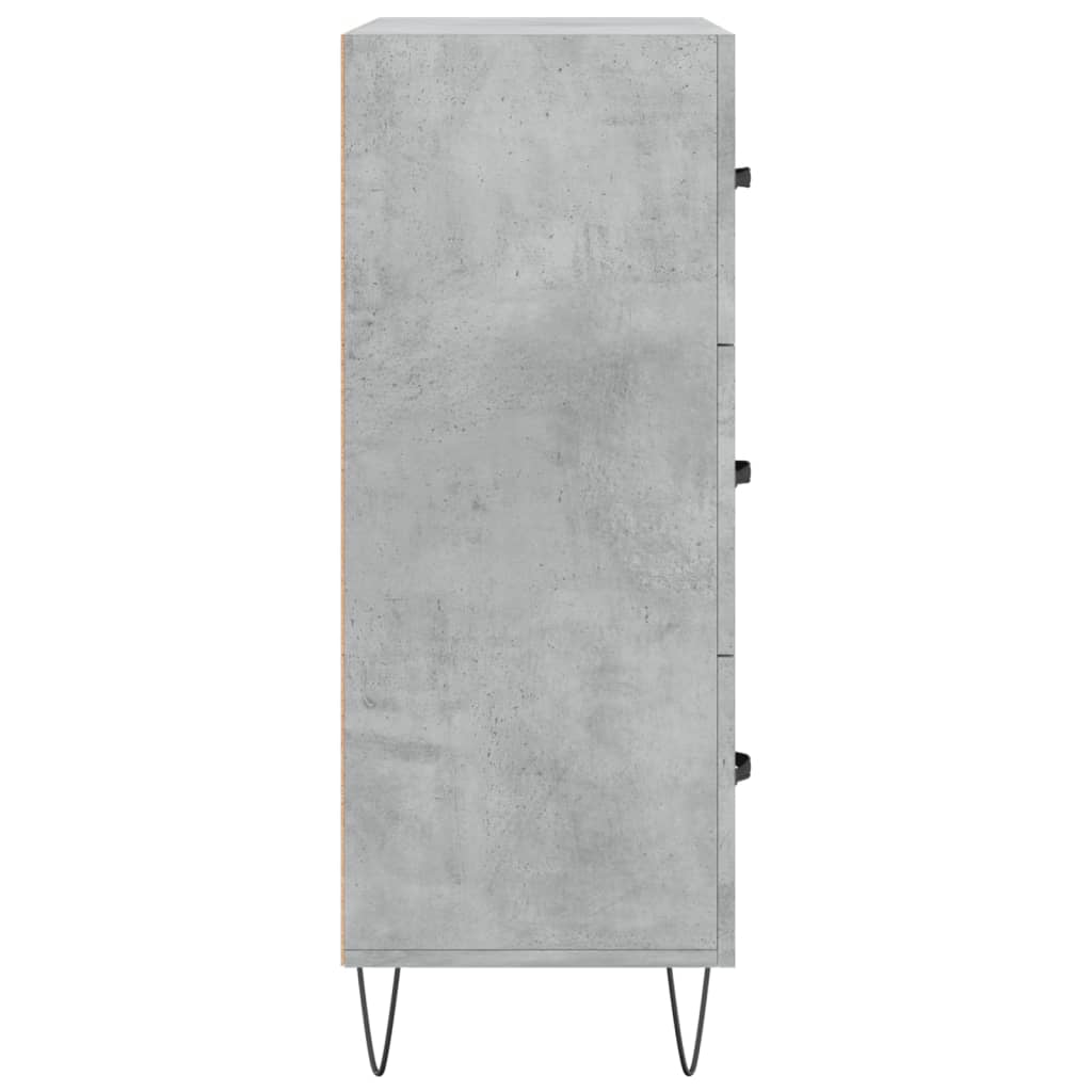 Sideboard Betongrau 69,5x34x90 cm Holzwerkstoff - Pazzar.ch