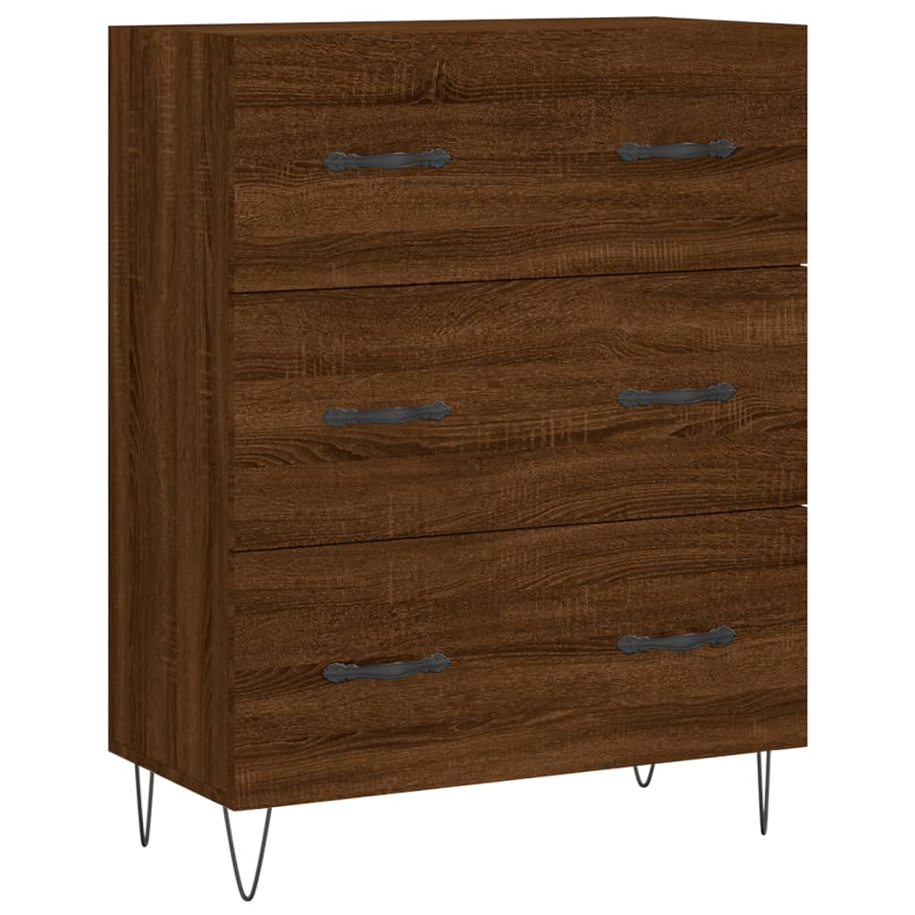 Sideboard Braun Eichen-Optik 69,5x34x90 cm Holzwerkstoff - Pazzar.ch