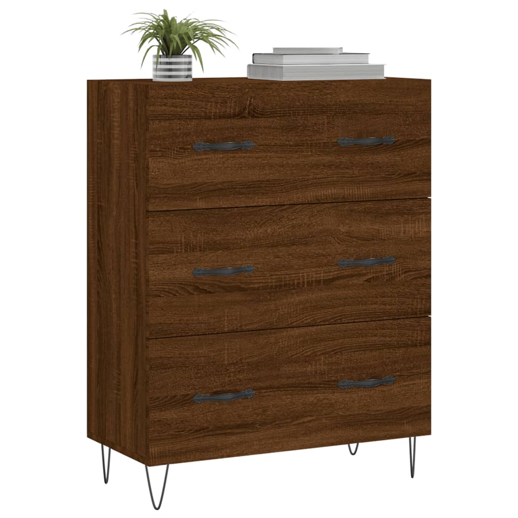 Sideboard Braun Eichen-Optik 69,5x34x90 cm Holzwerkstoff - Pazzar.ch
