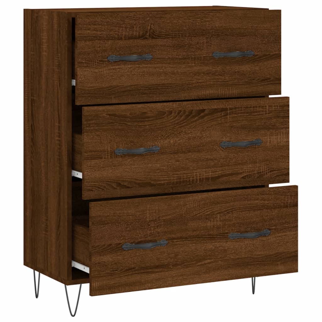 Sideboard Braun Eichen-Optik 69,5x34x90 cm Holzwerkstoff - Pazzar.ch