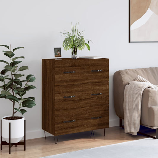 Sideboard Braun Eichen-Optik 69,5x34x90 cm Holzwerkstoff - Pazzar.ch