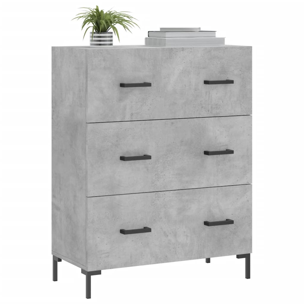 Sideboard Betongrau 69,5x34x90 cm Holzwerkstoff - Pazzar.ch