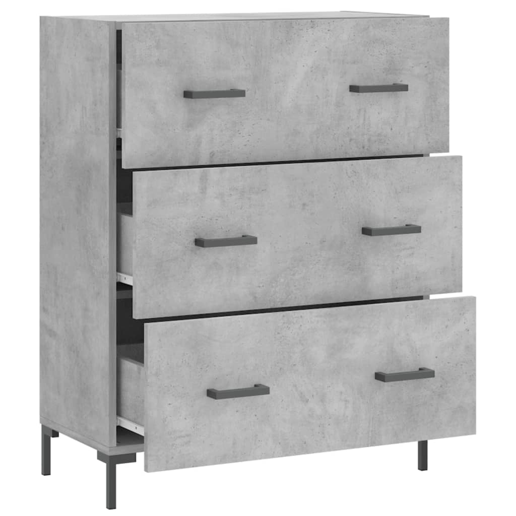 Sideboard Betongrau 69,5x34x90 cm Holzwerkstoff - Pazzar.ch