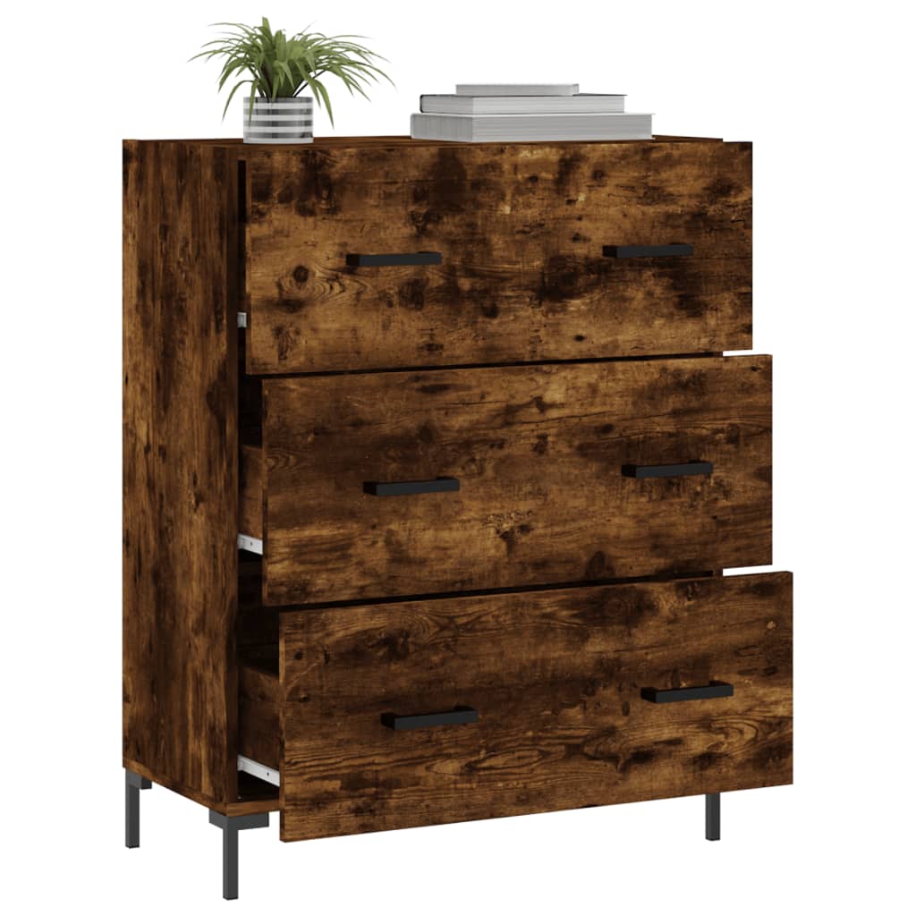 Sideboard Räuchereiche 69,5x34x90 cm Holzwerkstoff - Pazzar.ch