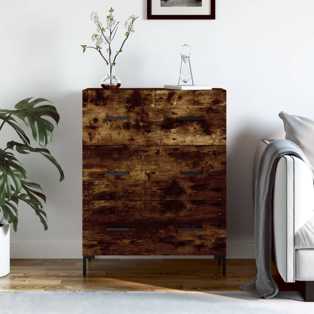Sideboard Räuchereiche 69,5x34x90 cm Holzwerkstoff - Pazzar.ch