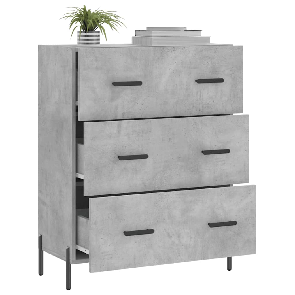 Sideboard Betongrau 69,5x34x90 cm Holzwerkstoff - Pazzar.ch