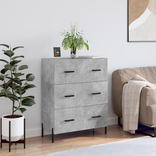 Sideboard Betongrau 69,5x34x90 cm Holzwerkstoff - Pazzar.ch