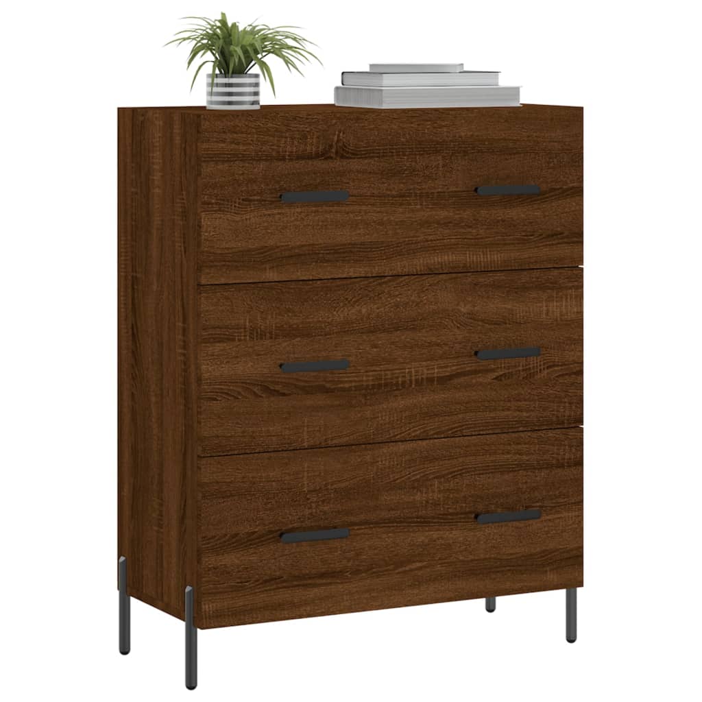 Sideboard Braun Eichen-Optik 69,5x34x90 cm Holzwerkstoff - Pazzar.ch