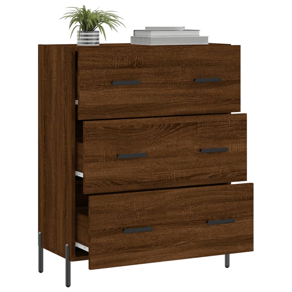 Sideboard Braun Eichen-Optik 69,5x34x90 cm Holzwerkstoff - Pazzar.ch