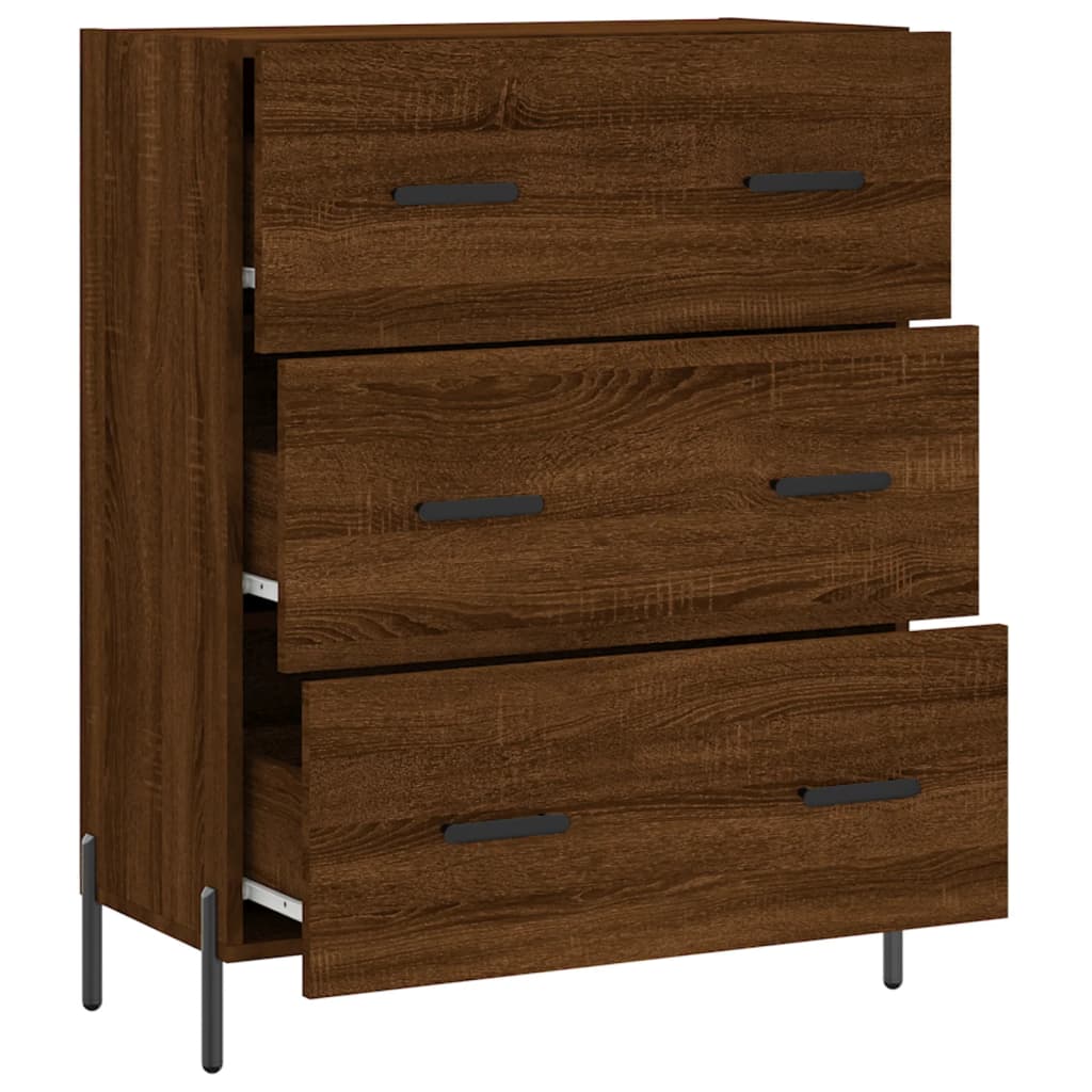 Sideboard Braun Eichen-Optik 69,5x34x90 cm Holzwerkstoff - Pazzar.ch