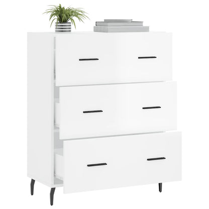 Sideboard Hochglanz-Weiß 69,5x34x90 cm Holzwerkstoff - Pazzar.ch