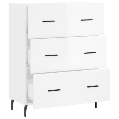 Sideboard Hochglanz-Weiß 69,5x34x90 cm Holzwerkstoff - Pazzar.ch