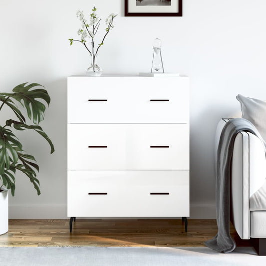 Sideboard Hochglanz-Weiß 69,5x34x90 cm Holzwerkstoff - Pazzar.ch