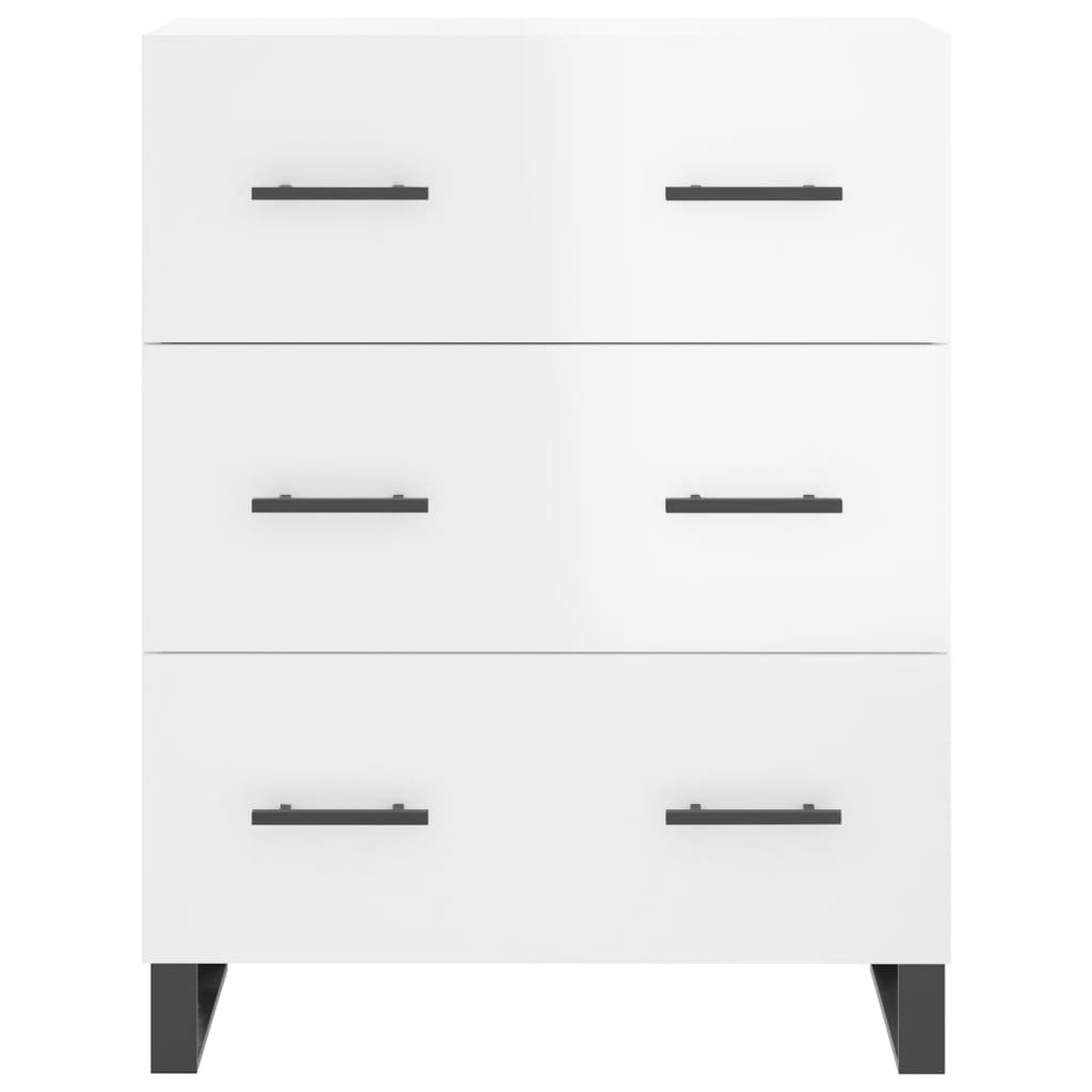 Sideboard Hochglanz-Weiß 69,5x34x90 cm Holzwerkstoff - Pazzar.ch