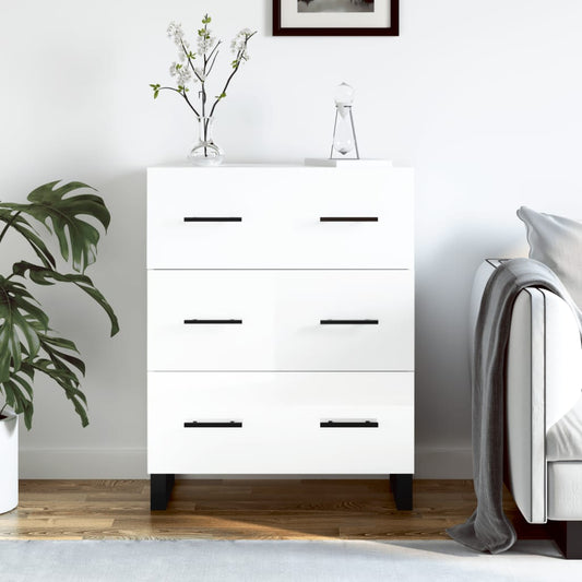 Sideboard Hochglanz-Weiß 69,5x34x90 cm Holzwerkstoff - Pazzar.ch