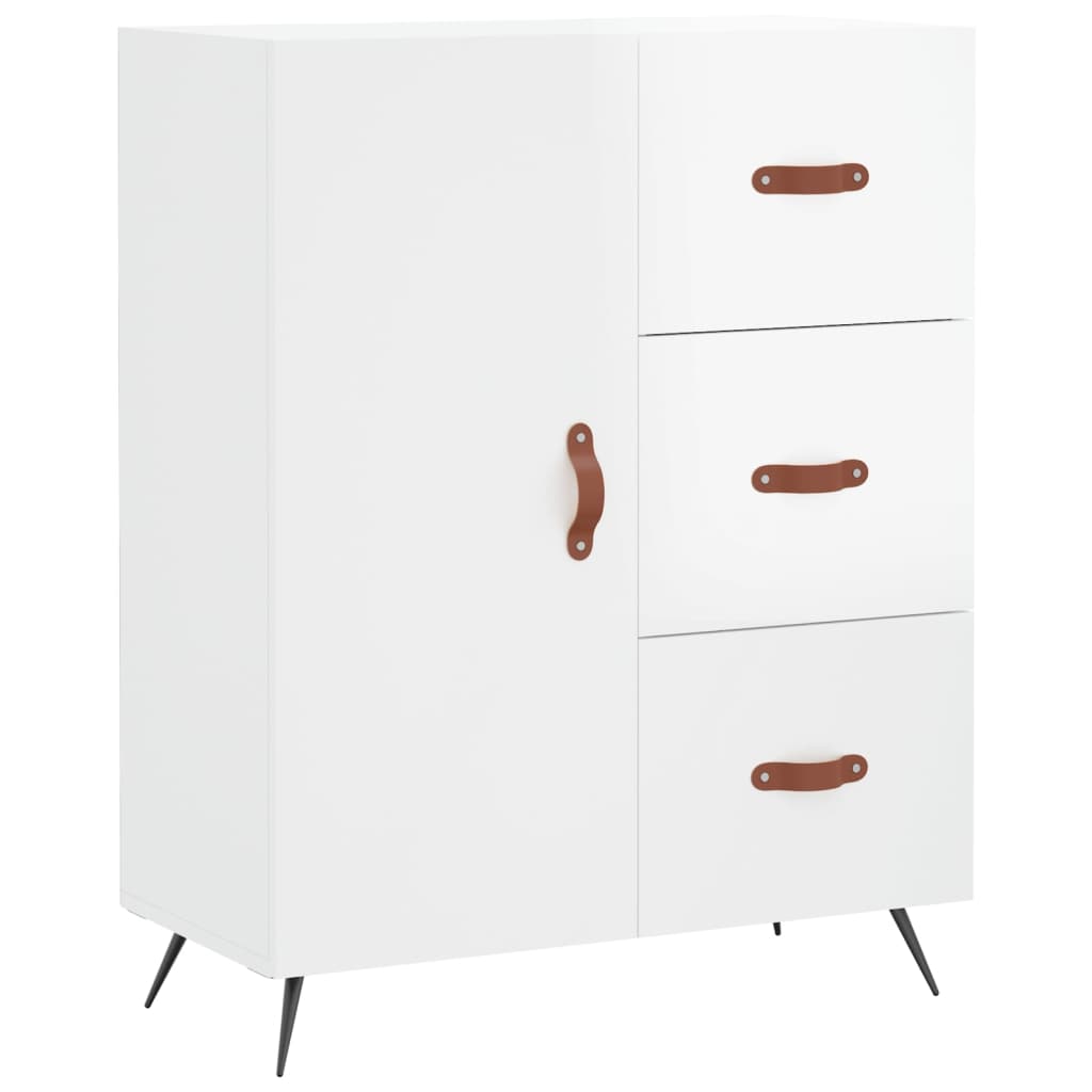 Sideboard Hochglanz-Weiß 69,5x34x90 cm Holzwerkstoff - Pazzar.ch