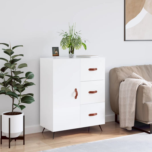 Sideboard Hochglanz-Weiß 69,5x34x90 cm Holzwerkstoff - Pazzar.ch