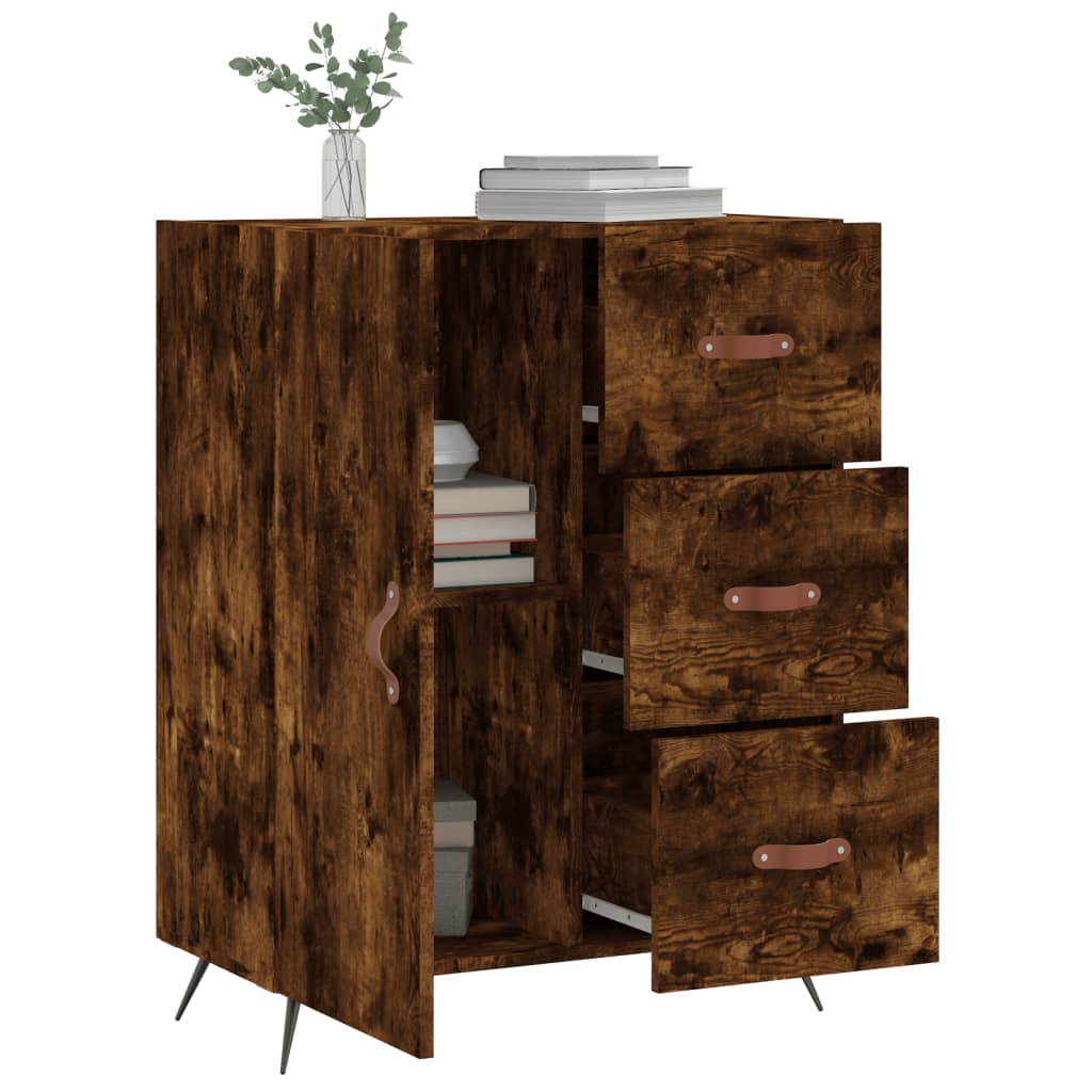 Sideboard Räuchereiche 69,5x34x90 cm Holzwerkstoff - Pazzar.ch