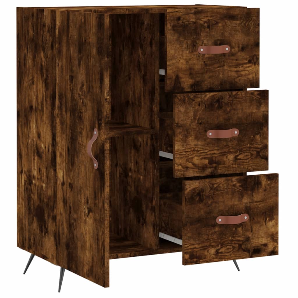 Sideboard Räuchereiche 69,5x34x90 cm Holzwerkstoff - Pazzar.ch