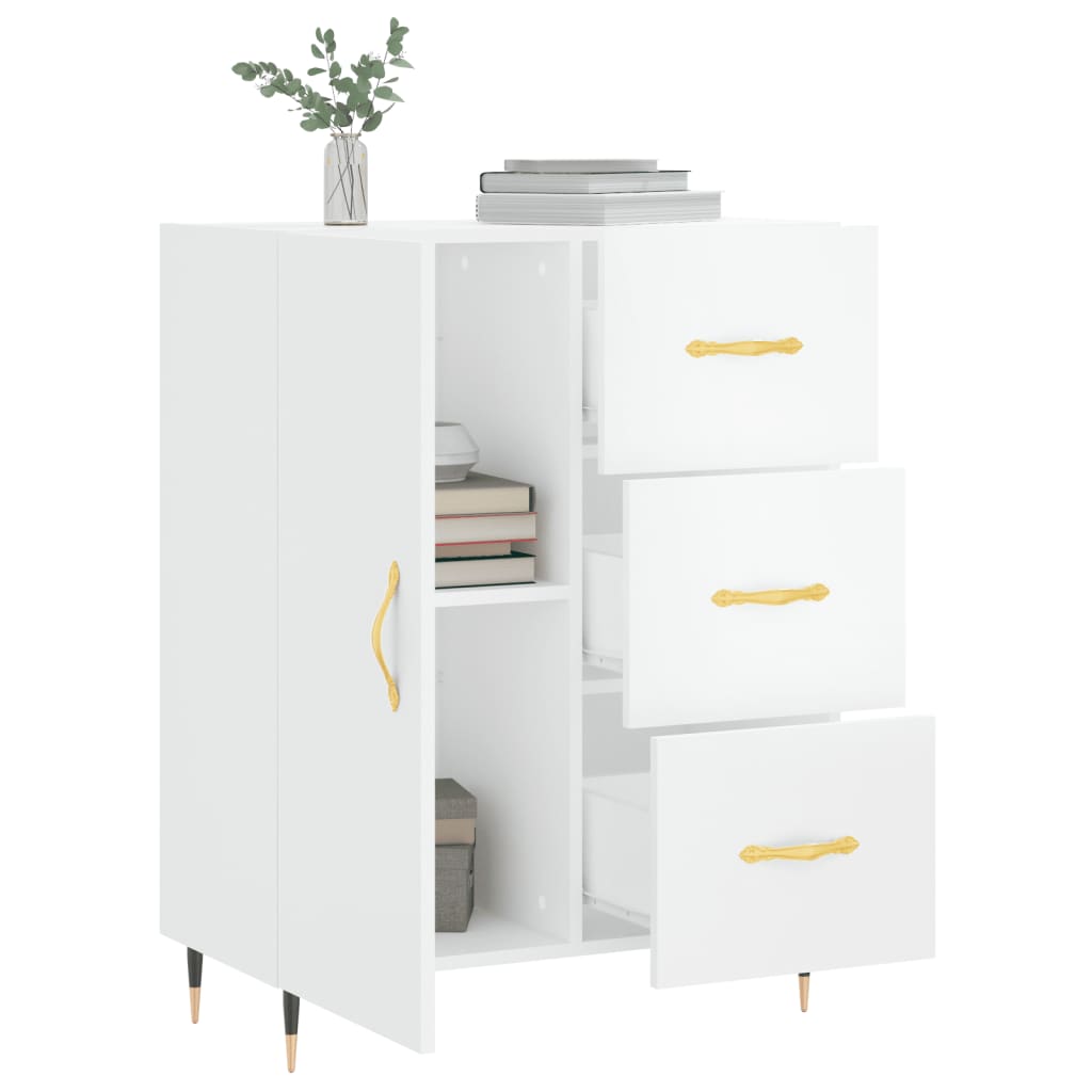Sideboard Hochglanz-Weiß 69,5x34x90 cm Holzwerkstoff - Pazzar.ch