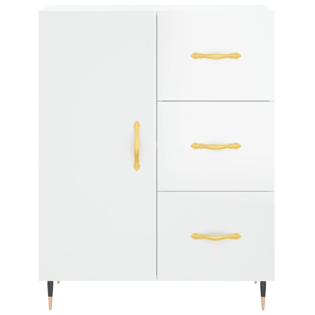 Sideboard Hochglanz-Weiß 69,5x34x90 cm Holzwerkstoff - Pazzar.ch