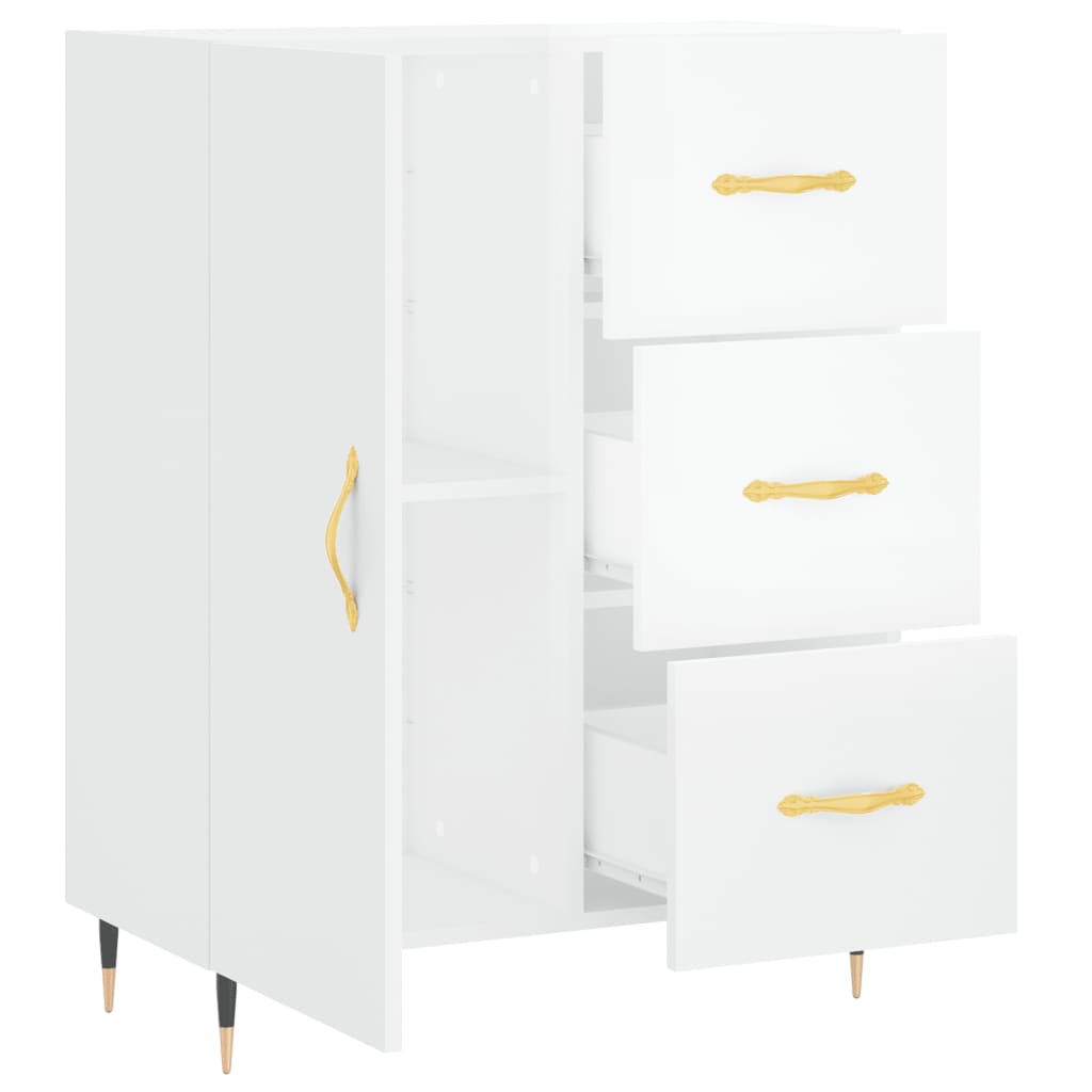 Sideboard Hochglanz-Weiß 69,5x34x90 cm Holzwerkstoff