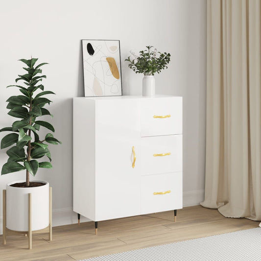 Sideboard Hochglanz-Weiß 69,5x34x90 cm Holzwerkstoff - Pazzar.ch