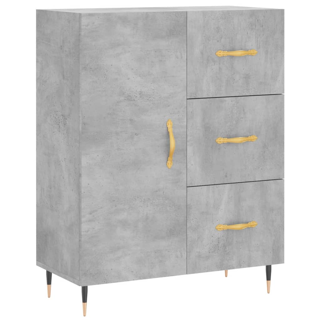 Sideboard Betongrau 69,5x34x90 cm Holzwerkstoff - Pazzar.ch