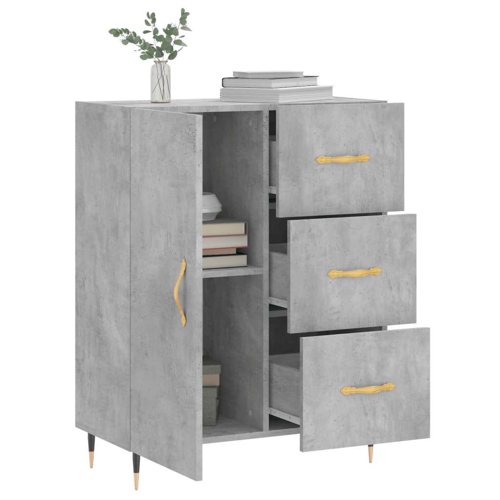 Sideboard Betongrau 69,5x34x90 cm Holzwerkstoff - Pazzar.ch