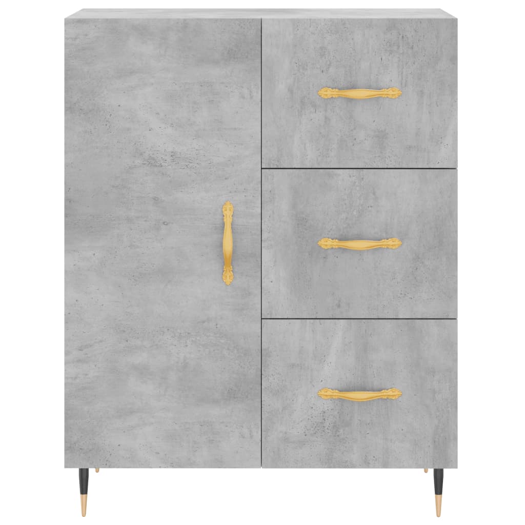 Sideboard Betongrau 69,5x34x90 cm Holzwerkstoff - Pazzar.ch