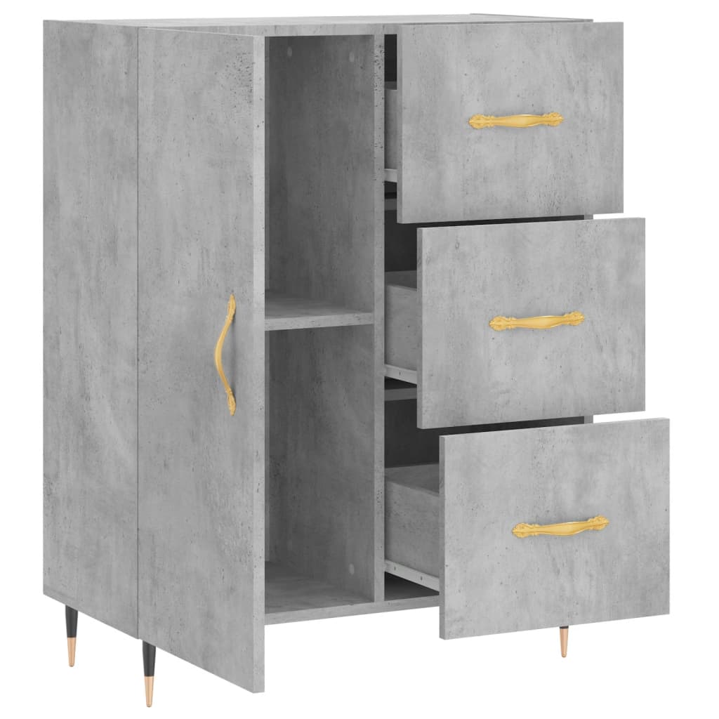 Sideboard Betongrau 69,5x34x90 cm Holzwerkstoff - Pazzar.ch