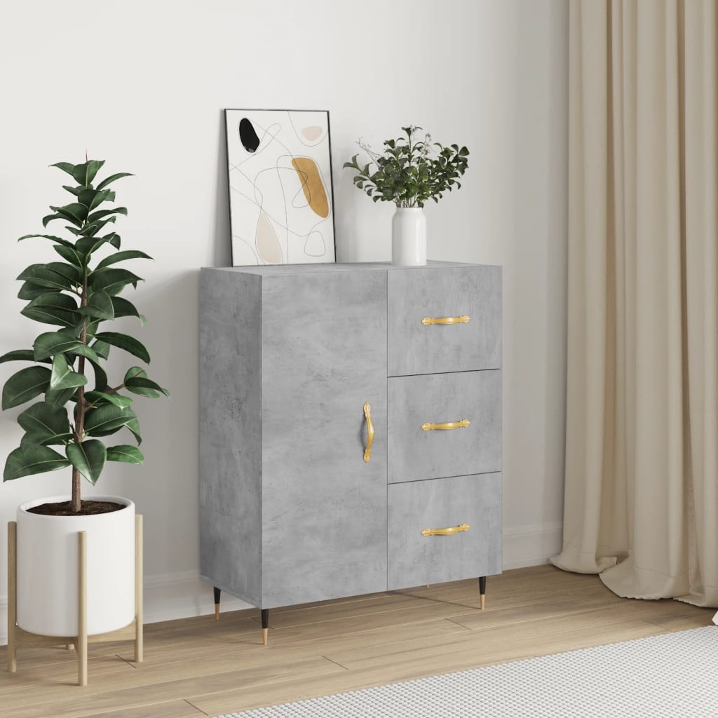 Sideboard Betongrau 69,5x34x90 cm Holzwerkstoff - Pazzar.ch