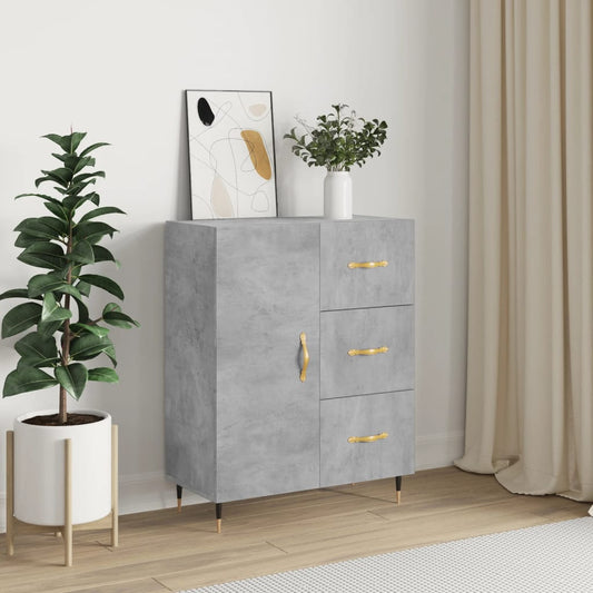 Sideboard Betongrau 69,5x34x90 cm Holzwerkstoff - Pazzar.ch