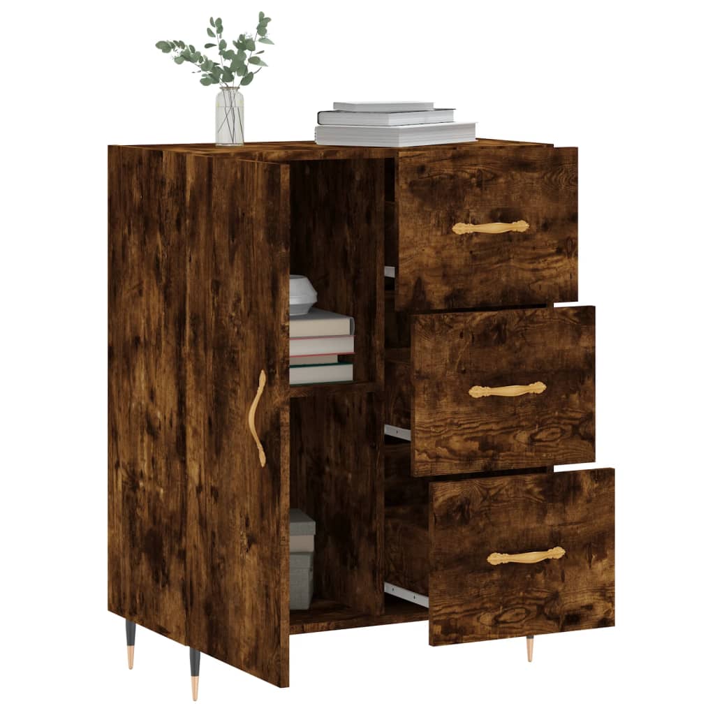 Sideboard Räuchereiche 69,5x34x90 cm Holzwerkstoff - Pazzar.ch