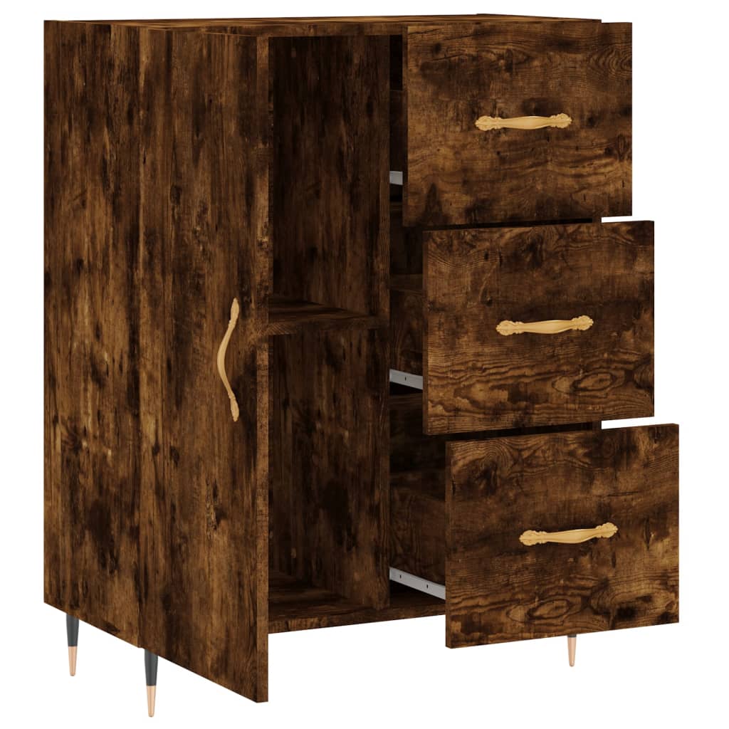Sideboard Räuchereiche 69,5x34x90 cm Holzwerkstoff - Pazzar.ch