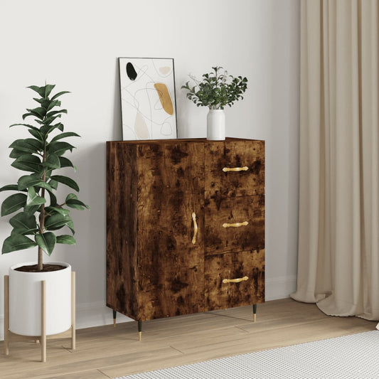 Sideboard Räuchereiche 69,5x34x90 cm Holzwerkstoff - Pazzar.ch