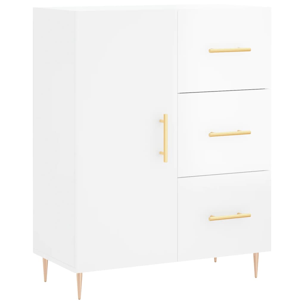 Sideboard Hochglanz-Weiß 69,5x34x90 cm Holzwerkstoff - Pazzar.ch