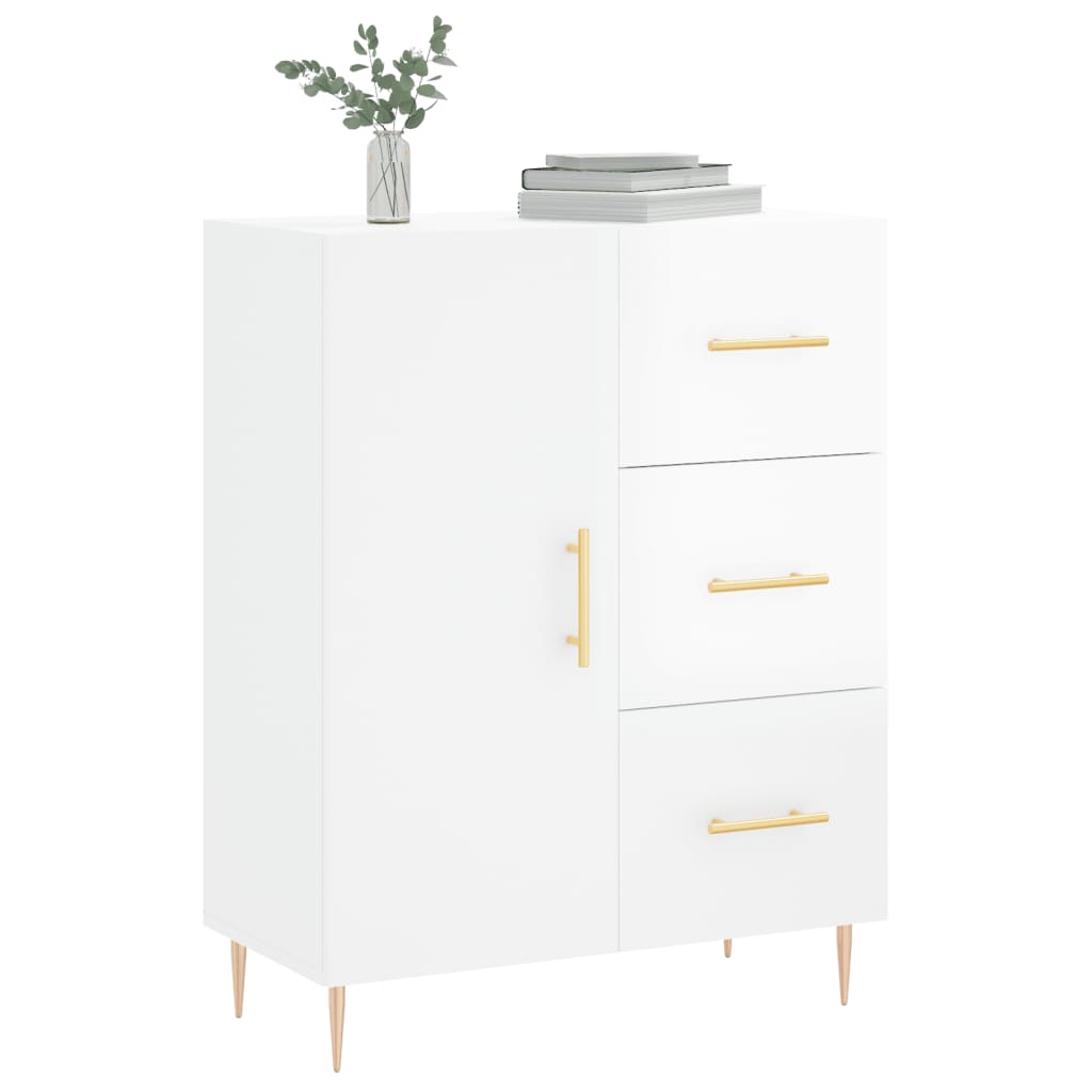 Sideboard Hochglanz-Weiß 69,5x34x90 cm Holzwerkstoff - Pazzar.ch
