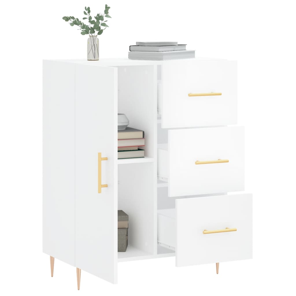 Sideboard Hochglanz-Weiß 69,5x34x90 cm Holzwerkstoff - Pazzar.ch