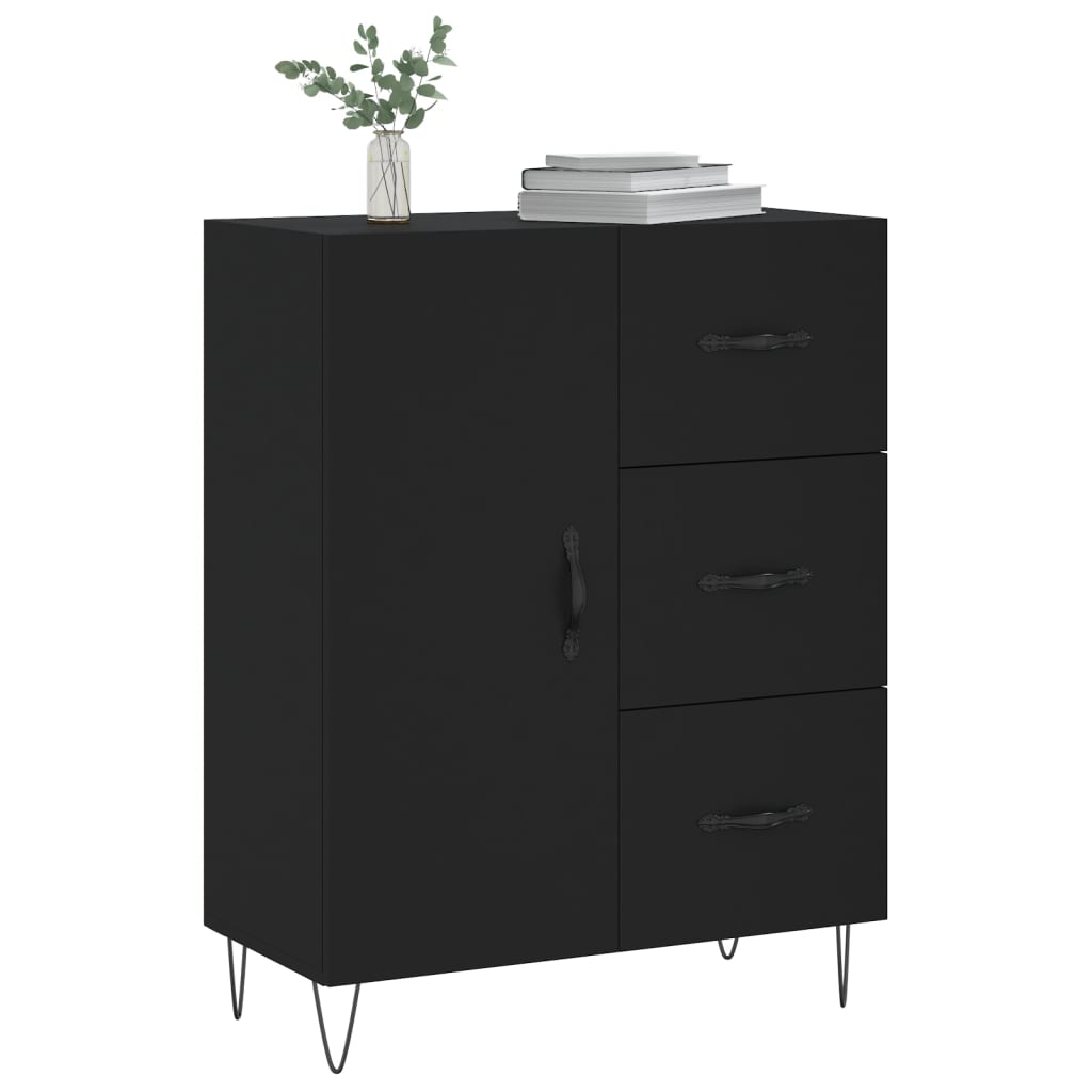 Sideboard Schwarz 69,5x34x90 cm Holzwerkstoff - Pazzar.ch