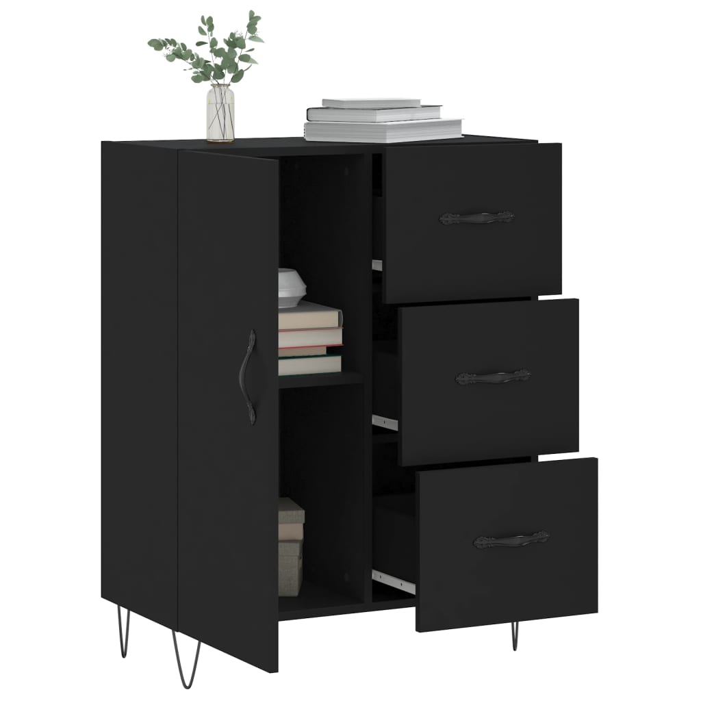 Sideboard Schwarz 69,5x34x90 cm Holzwerkstoff - Pazzar.ch