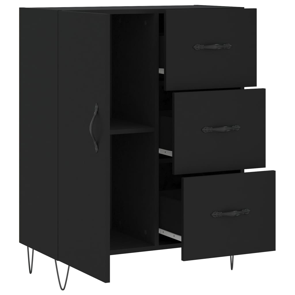 Sideboard Schwarz 69,5x34x90 cm Holzwerkstoff - Pazzar.ch