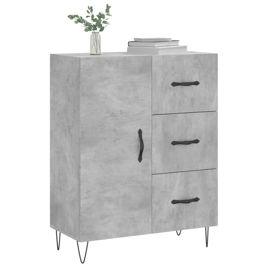 Sideboard Betongrau 69,5x34x90 cm Holzwerkstoff - Pazzar.ch